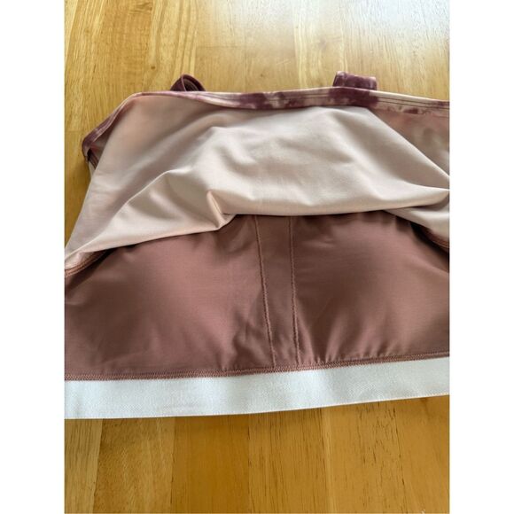 Athleta Conscious Crop Printed Sports Bra Just Dance Ballerina Gown Pink SZ M - Picture 6 of 10